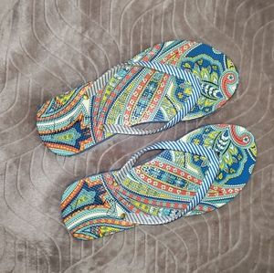 Vera Bradley | Marina Paisley Print Flip Flops Size 5-6
